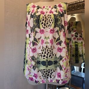 JOE FRESH Tropical Print Sleeveless Top. Sz MED. NWOT